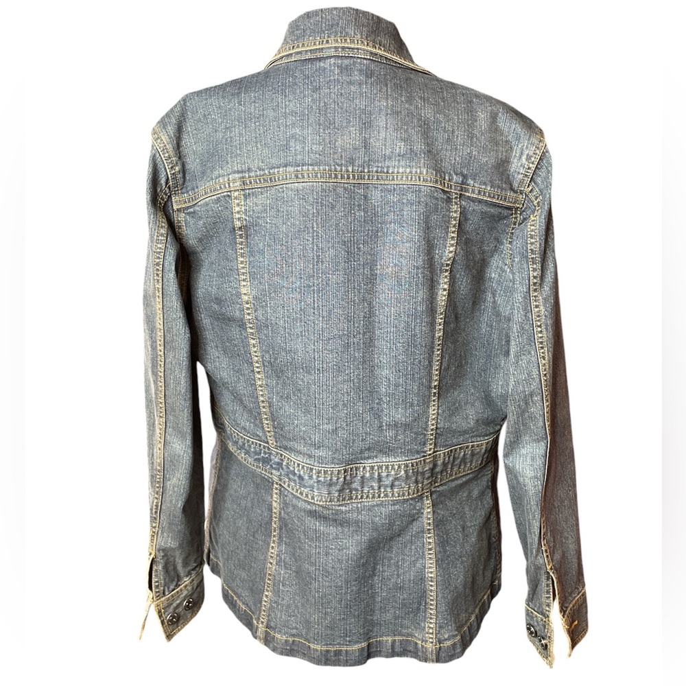 Eddie Bauer Stretch Button Down Denim Jacket - Picture 4 of 13